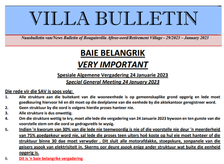 Bulletin nr 29a